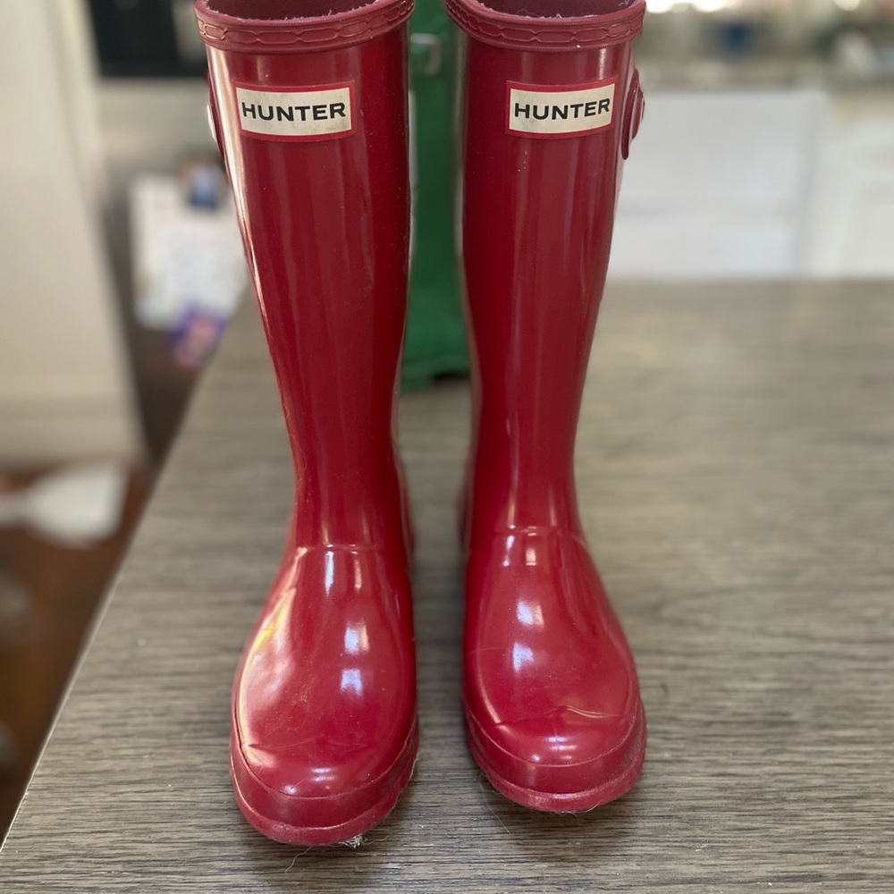 Hunter Kids Red Rain Boots